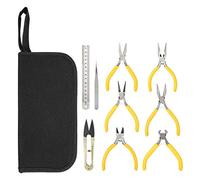 Betued 9pcs alicates de la joyería fijados, Kit Profesional de los alicates de la joyería, alicates doblados Planos de la Nariz Que Hacen DIY para la reparación y el Rebordear de la joyería