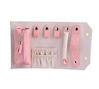 Betued Bolsa de Joya de Rollo de Joya,Estuche Organizador de joyería para múltiples Collares, Anillos - portátil y práctico