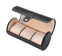 Betued Organizador de Relojes para Hombre, Caja de Almacenamiento para Relojes con Compartimentos, Estuche de Viaje para Relojes de Pulsera, Negro