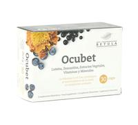 BETULA - Ocubet, Complemento Alimenticio a Base de Luteína, Xeaxantina, Extractos Vegetales, Vitaminas y Minerales - 30 Cápsulas