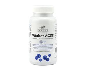 Betula - Vitabet ACDE, Complemento Alimenticio a Base de Vitaminas A, C, D y E con Zinc y Selenio - 90 Cápsulas