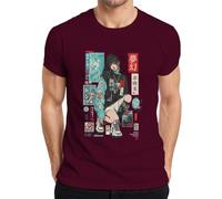 Between Dreams and Reality Anime Japan Y2K - Camiseta para hombre, granate