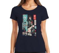 Between Dreams and Reality Anime Japan Y2K - Camiseta para mujer, azul marino, S