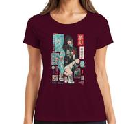 Between Dreams and Reality Anime Japan Y2K - Camiseta para mujer, granate, XXL