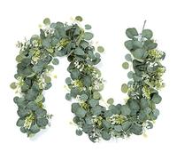 Betylifoy Guirnalda de Eucalipto Artificial 4 Pcs, Guirnalda de Vegetación de Dólar de Plata Falso Enredaderas Colgantes para Decoración de Mesa de Banquete de Boda (Verde, 4)