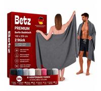 Betz 2 Piezas Toallas de baño XXL Berlin 100% algodón 100x200 cm (Gris Oscuro)