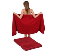 Betz 2 Unidades Set Toallas Sauna Toallas de baño Toallas de Ducha France 100% algodón tamaño 80x200 cm de Colores Burdeos