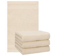 Betz 4 Toallas de Lavabo Premium tamaño 50x100 cm 100% algodón coloresa Beige Arena