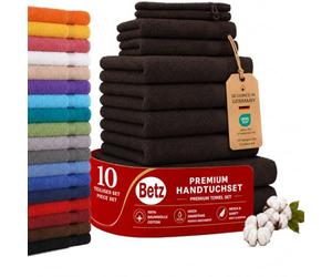 Betz Juego de 10 Piezas de Toallas Premium 100% algodón 2 Toallas de baño 4 Toallas de Mano 2 Toallas Invitados 2 Manoplas de baño Color