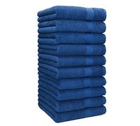 Betz Juego de 10 Toallas de Lavabo Palermo 100% Algodon 50x100 cm Color Azul