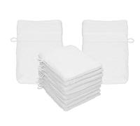 Betz Paquete de 10 Manoplas de baño Palermo 100% algodón tamaño 16x21 cm (Blanco)