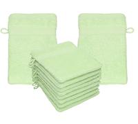 Betz Paquete de 10 Manoplas de baño Palermo 100% algodón tamaño 16x21 cm (Verde)