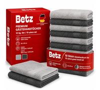 Betz Paquete de 10 Toallas de tocador Premium tamaño 30x50cm 100% algodón Gris Plata y Gris Antracita