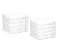 Betz Paquete de 10 Toallas faciales Palermo tamaño 30x30cm 100% algodón (Blanco)