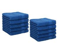 Betz paquete de 10 toallas faciales PALERMO tamaño 30x30cm 100% algodón Color azul