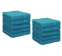 Betz Paquete de 10 Toallas faciales Palermo tamaño 30x30cm 100% algodón Color Petrol