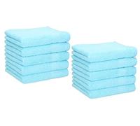 Betz Paquete de 10 Toallas faciales Palermo tamaño 30x30cm 100% algodón (Turquesa)