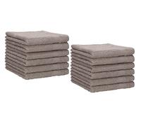 Betz Paquete de 12 Toallas de tocador Palermo tamaño 30x50cm 100% algodón (Gris Piedra)