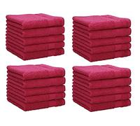 Betz Paquete de 20 Toallas faciales NEAPEL 30x30cm 100% algodón (Rojo arándano agrio)