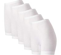 Betz Paquete de 5 Bragas largas Nelly para Mujeres de Color Blanco Tamaño 52