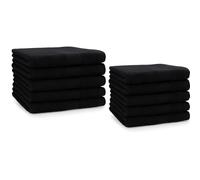 Betz Set de 10 Toallas de Primera Calidad - Toallas de Cara - Toallas de Mano - 30 x 50cm - Negro