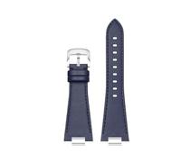 BEUAOCK Compatible con correa de reloj Tissot 1853 Super Player PRX T137.407 T137.410 Correa de reloj de cuero T137 Pulsera azul verde for hombre 12 mm(Plain blue-silver)