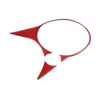 BEUAOCK Compatible con Fiat 500 2011-2019, Fibra de Carbono Suave, Modelado de Coche, Control Central, portavasos, Panel Decorativo, Pegatina, Piezas Interiores del Coche.(Red)