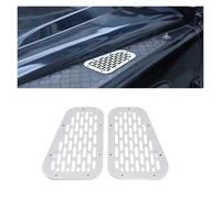 BEUAOCK Compatible con Land Rover Defender 2004-19, cubierta de ventilación del capó delantero del motor, entrada de aire de acero, salida de aire, cubierta for nieve, accesorios for coche(Style C Sil
