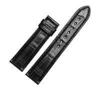 BEUAOCK Correa de cocodrilo Compatible con Longines Patek Philippe PP Calatrava 5227 5296 BREGUET Classique pulsera correa de reloj marrón(Black-no Buckle,21mm)