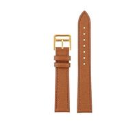 BEUAOCK Correa de reloj compatible con correa de reloj de cuero Hermes H serie HOUR esfera cuadrada fina naranja cómoda pulsera de cuero de vaca suave 20 mm(Brown gold,16mm)