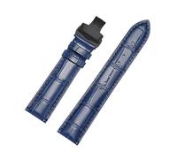 BEUAOCK Correa de Reloj de Piel de Becerro Suave de liberación rápida, 18 mm, 20 mm, 22 mm y 24 mm, Negra, marrón, Azul y Dorada.(Black-Blue-Blue,18mm)