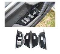 BEUAOCK Embellecedor Decorativo for Panel de Botones de elevación de Vidrio de Ventana de Coche, Compatible con Audi A3 8Y 2021-2022, Volante a la Izquierda, Interior de Fibra de Carbono.