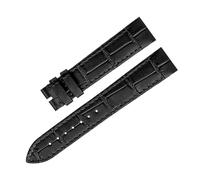 BEUAOCK Liberación rápida 17,5 mm 15. Correa de reloj con interfaz de metal compatible con correa de reloj de cuero Cartier Santos Dumont Accesorios for mujer Pulsera(Black-no buckle,15.5mm)