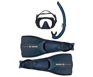 Beuchat Atoll Set Aletas Mascara y Tubo, Unisex-Adult, Azul, 44-45