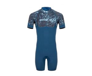 BEUCHAT Shorty Seaweed Snorkeling Wetsuit, Men's, Atoll Blue, M