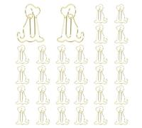 Beufee 100 Clips de Papel Dorados para Gatos, Perros, Animales, Clips de Metal para Archivos de Papel, Clips de Papel Divertidos, marcadores, Clips de planificador, Clips de Papel pequeños(Dog Clip)