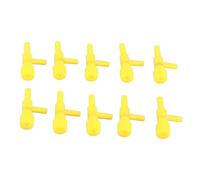 Beufee 10PCS Aquarium Air Control Valve, Airflow Control Valves Plastic 3 Way Air Pump Control Valves Aquarium T Shape Inline Tubing Connectors (Amarillo)