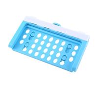 Beufee 2 estantes de plástico para bolsas de basura, sobre el armario, soporte para bolsas de basura, soporte plegable para colgar basura, soporte de almacenamiento de basura, utensilios