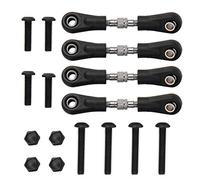 Beufee 4pcs Conta de Varilla de Enlace de dirección, Barra de Enlace de dirección de Metal para Accesorios para automóviles RC de automóvil Plano 1/10 RC para Todos los Tornillos (46-55)