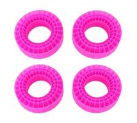 Beufee 4PCS Silicone Inserts Foam Rubber Insert, Scale RC Crawler Replacement of Sponge Foams 3 Layers Hollow for 1 10 RC Car 1.9 Inch Tire (Rose Red)