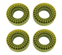 Beufee 4PCS Silicone Inserts Foam Rubber Insert, Scale RC Crawler Replacement of Sponge Foams 3 Layers Hollow for 1 10 RC Car 1.9 Inch Tire (Green)
