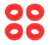 Beufee 4PCS Silicone Inserts Foam Rubber Insert, Scale RC Crawler Replacement of Sponge Foams 3 Layers Hollow for 1 10 RC Car 1.9 Inch Tire (Red)