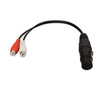 Beufee Cable De Conexión Divisor XLR Hembra A Doble RCA Y, XLR Hembra Desequilibrado A 2 RCA Phono Plug Interconexión De Audio Estéreo Duplicador Adaptador De Cable De Audio