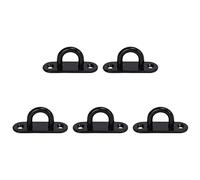 Beufee Ceiling Hooks Pad Eyes Plate, 5 PCS Strip Type Eye Plate U Hooks Reinforced Load Bearing Door Fixing Buckle Marine Hardware (6mm)