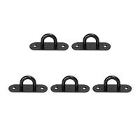Beufee Ceiling Hooks Pad Eyes Plate, 5 PCS Strip Type Eye Plate U Hooks Reinforced Load Bearing Door Fixing Buckle Marine Hardware (9mm)