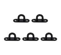 Beufee Ceiling Hooks Pad Eyes Plate, 5 PCS Strip Type Eye Plate U Hooks Reinforced Load Bearing Door Fixing Buckle Marine Hardware (5mm)