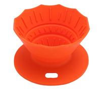 Beufee Collapsible Pour over Coffee Dripper, Reusable Silicone Coffee Filter Holder for Home, Office, Backpacking, Hiking (orange-red)