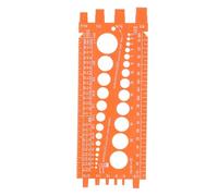 Beufee Comprobador de tamaño de tornillo, clasificador de tamaño de calibre de rosca de tuerca de perno de tornillo multifuncional para taller garaje (Orange)
