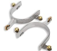 Beufee Espuelas para Botas De Vaquero, Espuelas para Hombre, Espuelas Occidentales De Acero Inoxidable con Bola De Rodillo, Espuelas para Montar A Caballo para Entrenamiento De Caballos