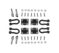 Beufee Fibbia del rimorchio RC 8pcs, Set di blocco RC Set Metal RC Crawler tra rimorchio di rimorchio Accessori per decorazioni RC per Auto da arrampicata telecomandata (Nero)